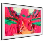 نمای سمت راست و بدون پایه در تلویزیون Neo QLED سامسونگ 75LS03FW سایز 75 اینچ 4K رفرش ریت 144 هرتز،قطعات کره و مونتاژ مصر و اسلواکی و مجارستان در سال 2025 - سایت دبی کوچولو