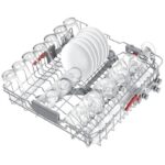 نحوه چیدمان ظروف در سبد وسط در ماشین ظرفشویی سامسونگ G550 کد DW60DG550FSR رنگ نقره ای سه طبقه 14 نفره 3 سبد اصل کره مونتاژ چین - سایت دبی کوچولو