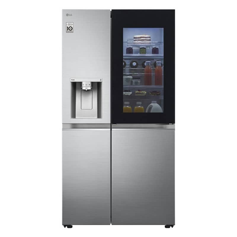 قیمت و خرید یخچال فریزر ساید بای ساید ال جی X267 کد GR-X267MSHS ساخت کره مونتاژ چین 24 فوت رنگ نقره ای سال 2024 - سایت دبی کوچولو