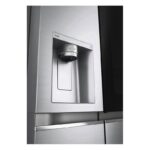 نمای بخش آبریز و یخساز در یخچال فریزر ساید بای ساید ال جی X267 کد GR-X267MSHS ساخت کره مونتاژ چین 24 فوت رنگ نقره ای سال 2024 - سایت دبی کوچولو