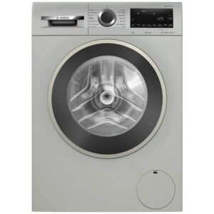 نمای روبرو ماشین لباسشویی بوش 9 کیلو WGA2440XME رنگ نقره ای ساخت آلمان مونتاژ ترکیه سری 4 با گارانتی و پرداخت درب منزل در دبی کوچولو