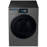 نمای روبرو در حالت باز بودن درب کشویی جا پودری در ماشین لباسشویی و خشک کن سامسونگ WD90 کد (WD90F22BCS) رنگ نقره ای 22 کیلو با 11کیلو خشک کن صد در صد ساخت کُره با گارانتی و پرداخت درب منزل در دبی کوچولو