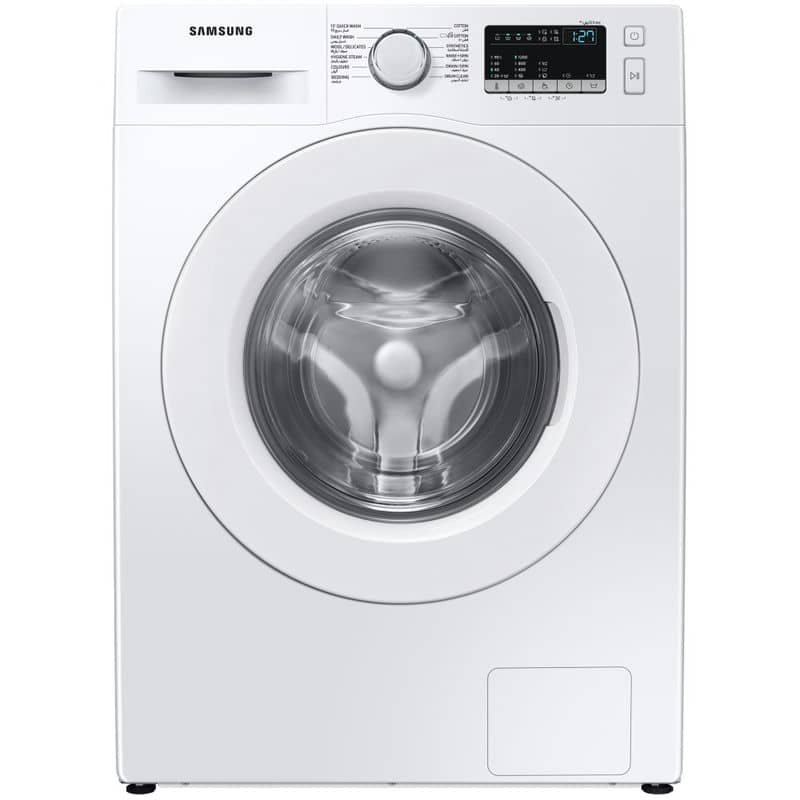 قیمت و خرید ماشین لباسشویی سامسونگ WW70 رنگ سفید 7 کیلو (WW70T4020EE) ساخت کُره با گارانتی و پرداخت درب منزل در دبی کوچولو